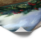 Yorkshire Terrier Weihnachtsfeiertage Poster (Ecke)