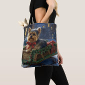Yorkshire Terrier Weihnachtsfeiertage Tasche (Von Nahem)