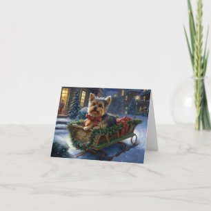 Yorkshire Terrier Weihnachtsfest Saison Karte