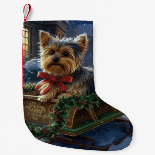 Yorkshire Terrier Weihnachtsfest Saison Kleiner Weihnachtsstrumpf