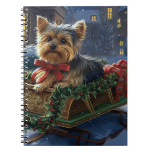 Yorkshire Terrier Weihnachtsfest Saison Notizblock