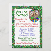 Yorkshire Terrier Weihnachtsgeschenke Einladung (Rückseite)