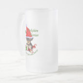 Yorkshire Terrier Weihnachtsgeschenke Mattglas Bierglas (Vorderseite Links)