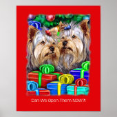 Yorkshire Terrier Weihnachtsgeschenke Poster (Vorne)