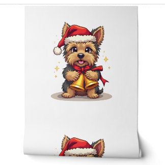 Yorkshire Terrier Weihnachtsglocken Tapete