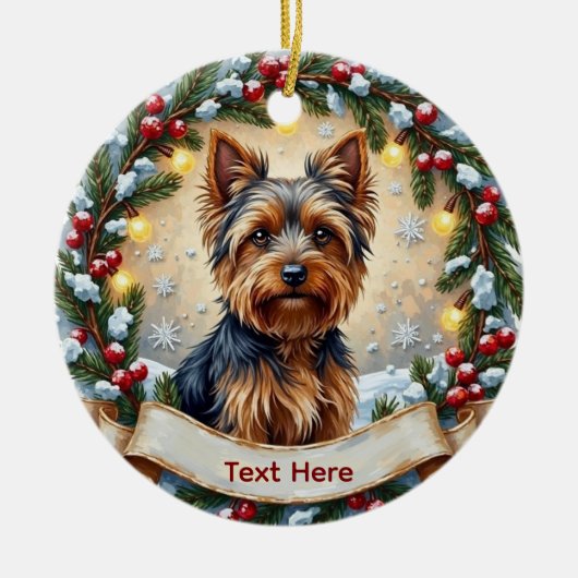 Yorkshire Terrier Weihnachtsschmuck (Vorne)