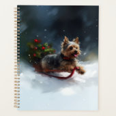 Yorkshire Terrier Weihnachtsschnee Planer (Vorderseite)
