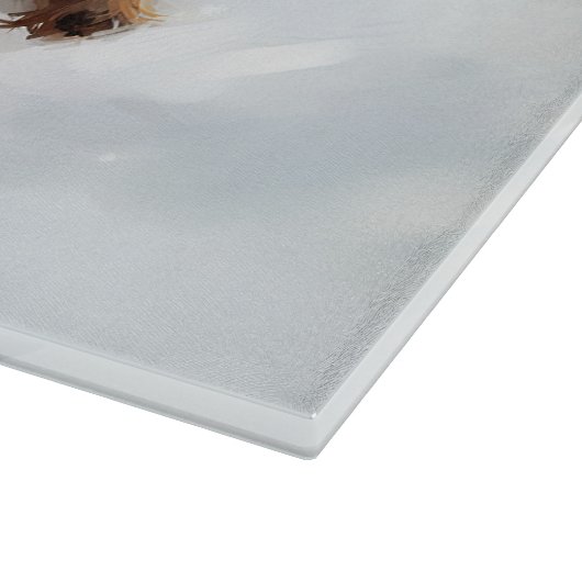 Yorkshire Terrier Weihnachtsschnee Schneidebrett (Ecke)