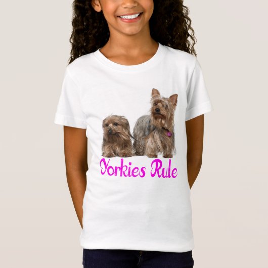Yorkshire Terrier Welpe Dog Liebe Yorkies Girls T-Shirt (Vorderseite)