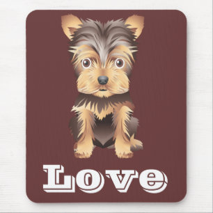 Yorkshire Terrier Welpen Hund Braun Mauspad