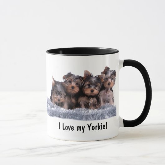 Yorkshire-Terrier-Welpen-Tasse Tasse (Rechts)