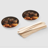 Yorkshire Terrier Welppy Autumn Delight Pumpkin Fächer (Non-assembled)