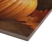 Yorkshire Terrier Welppy Autumn Delight Pumpkin Schneidebrett (Ecke)