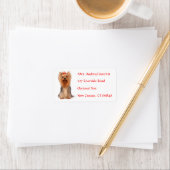 Yorkshire Terrier Welppy Name Address Mailing Labe Adressaufkleber (Insitu)