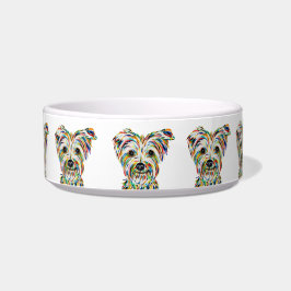 Yorkshire Terrier White Bowl Napf