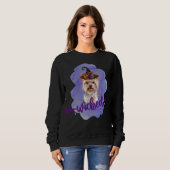 Yorkshire Terrier Wicked Hexe Lila Sweatshirt (Vorne ganz)