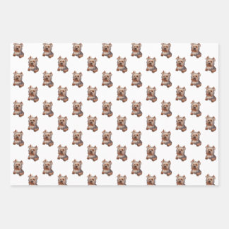 Yorkshire Terrier Wrapping Paper Sheets Geschenkpapier Set
