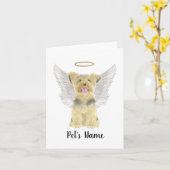 Yorkshire Terrier Yorkie Beileid Memorial Karte (Gelbe Blume)