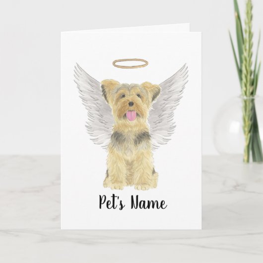 Yorkshire Terrier Yorkie Beileid Memorial Karte (Vorderseite)
