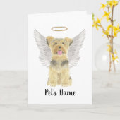 Yorkshire Terrier Yorkie Beileid Memorial Karte (Gelbe Blume)