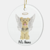 Yorkshire Terrier Yorkie Beileid Memorial Keramik Ornament (Links)