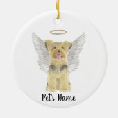 Yorkshire Terrier Yorkie Beileid Memorial Keramik Ornament (Hinten)