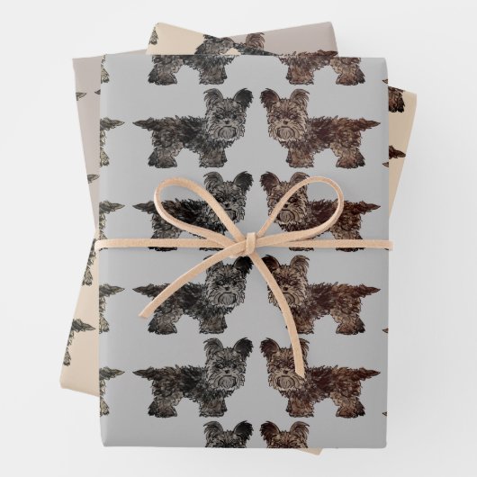 Yorkshire Terrier, Yorkie Dog Geschenkpapier Set (Beispiel)