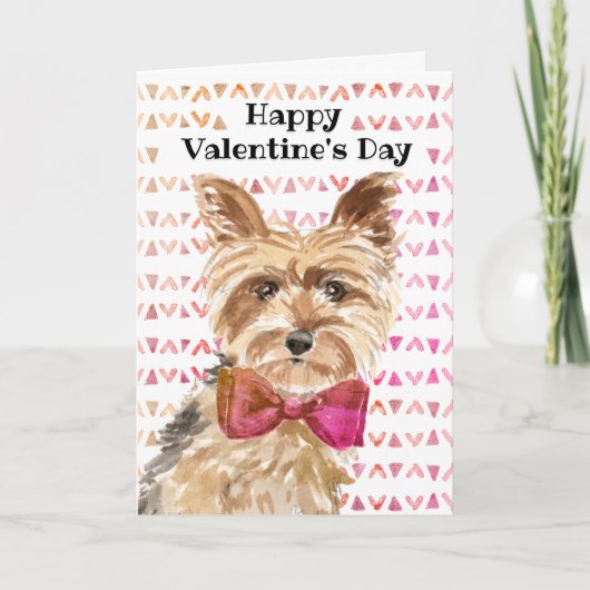 Yorkshire Terrier Yorkie Dog Valentinstag Karte (Vorderseite)