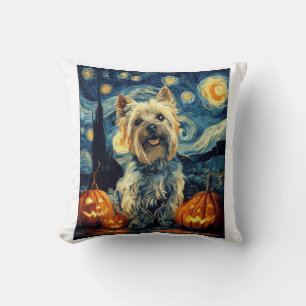Yorkshire Terrier Yorkie Hund von van gogh Sternen Kissen