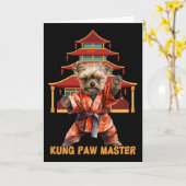 Yorkshire Terrier Yorkie Karate Martial Arts Funny Karte (Gelbe Blume)