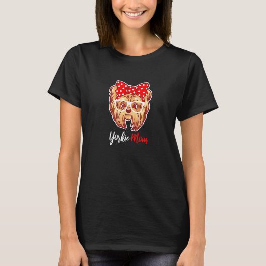 Yorkshire Terrier Yorkie Mama T-Shirt (Vorderseite)
