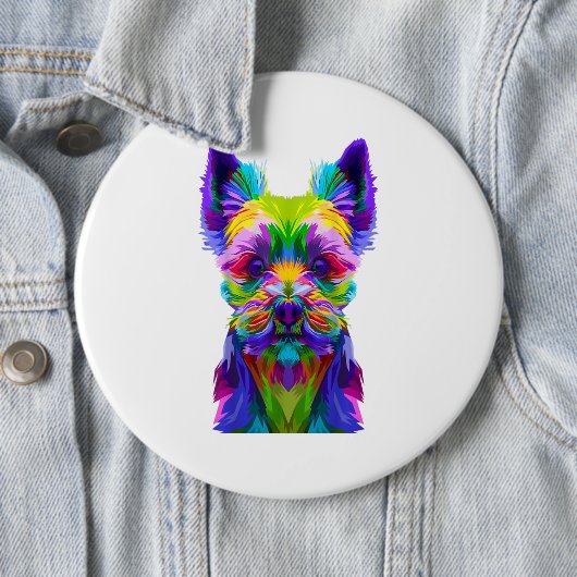 Yorkshire Terrier Yorkie Pop Art Dog Geschenk Button (Beispiel)