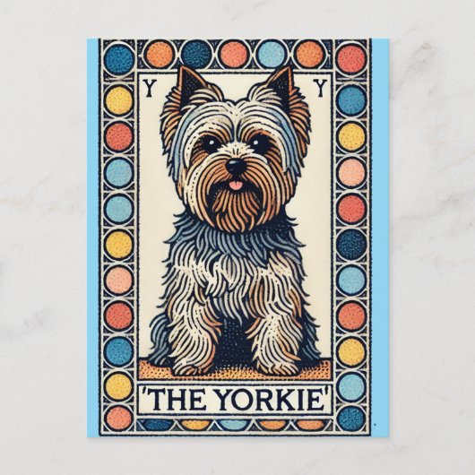 Yorkshire Terrier Yorkie Postkarte (Vorderseite)