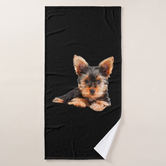 Yorkshire Terrier Yorkie Puppy Dog Badehandtuch (Badehandtuch)