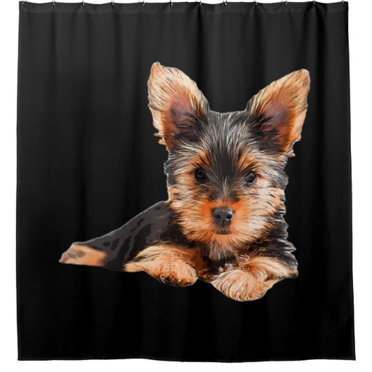 Yorkshire Terrier Yorkie Puppy Dog Duschvorhang (Vorderseite)