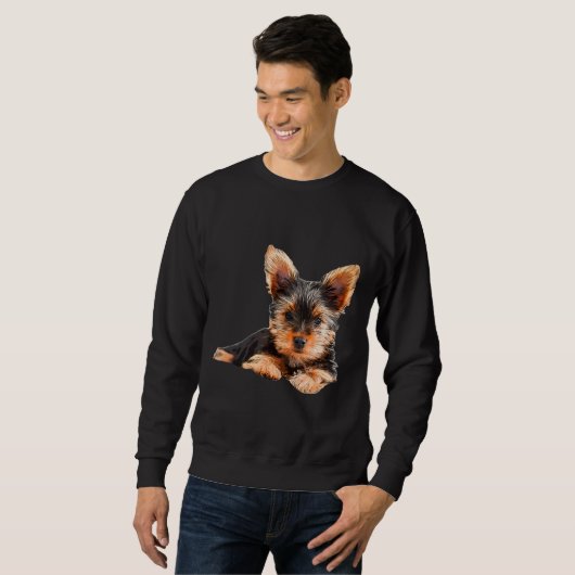 Yorkshire Terrier Yorkie Puppy Dog Sweatshirt (Vorne ganz)