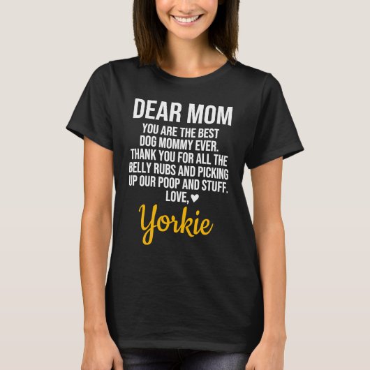 Yorkshire Terrier Yorkie Yorkie Mama T-Shirt (Vorderseite)