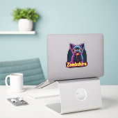 Yorkshire Terrier Yorkie Zombie Dog Halloween Over Aufkleber (Laptop auf Schreibtisch)
