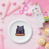 Yorkshire Terrier Yorkie Zombie Dog Halloween Over Pappteller (Party)