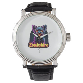 Yorkshire Terrier Yorkie Zombie Hund Halloween Übe Armbanduhr
