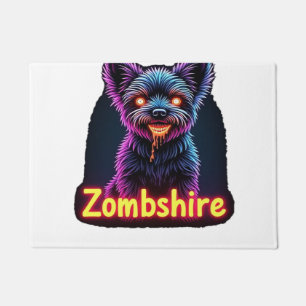 Yorkshire Terrier Yorkie Zombie Hund Halloween Übe Fußmatte