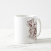 Yorkshire Terrier Zeichnend Kaffeetasse (VorderseiteRechts)