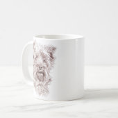 Yorkshire Terrier Zeichnend Kaffeetasse (Vorderseite Links)