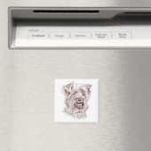Yorkshire Terrier Zeichnend Magnet (In Situ (Geschirrspüler))