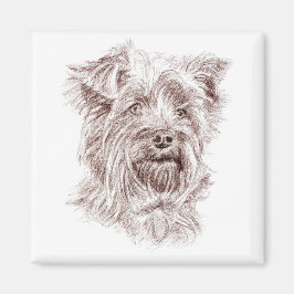 Yorkshire Terrier Zeichnend Magnet