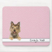 Yorkshire Terrier zu Polka Dots Mousepad (Vorne)