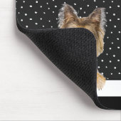 Yorkshire Terrier zu Polka Dots Mousepad (Ecke)