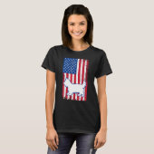 Yorkshire Terriers American Flag Usa Patriotic Dog T-Shirt (Vorne ganz)