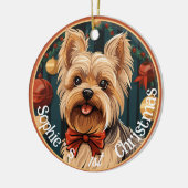 Yorkshire Terrier's First Christmas Keramik Ornament (Links)