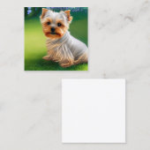 Yorkshire Terriers oder Yorkies, wie sie Affec sin Quadratische Visitenkarte (Vorne/Hinten)